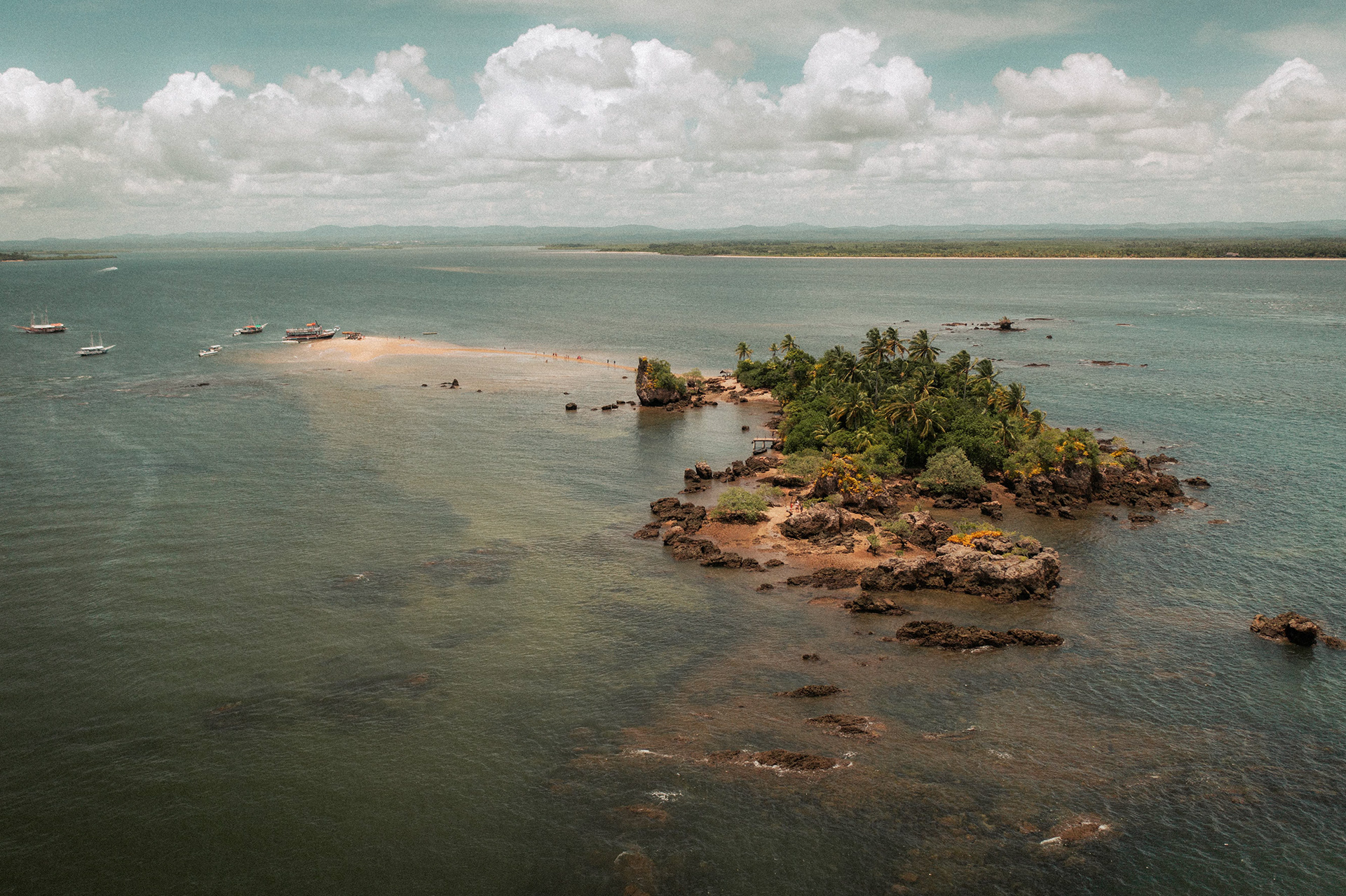 Vista aérea da costa ao entardecer, Barra Grande
